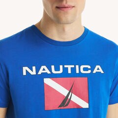 Logo Graphic T-Shirt,Bolt Blue,large