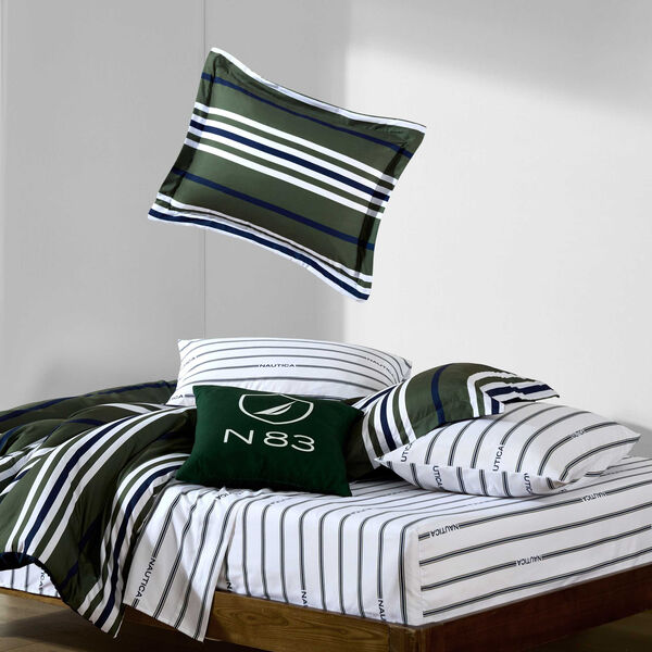Inline Green Twin XL Sheet Set
