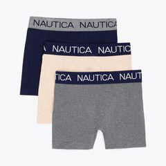 SEAMLESS SHAPING LOGO BOYSHORT, 3-PACK,Pale Blue,large
