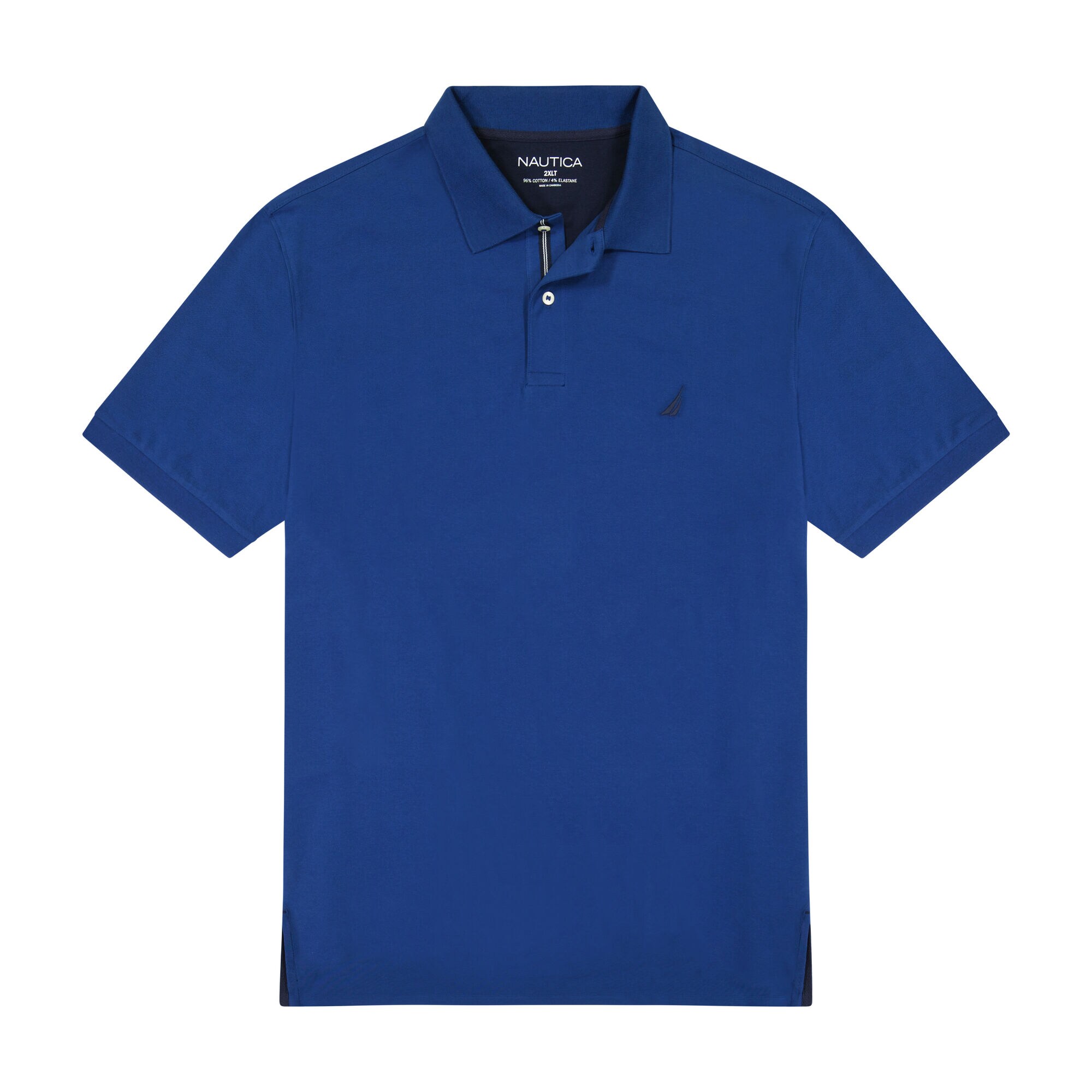BIG & TALL STRETCH MESH POLO,Estate Blue,large