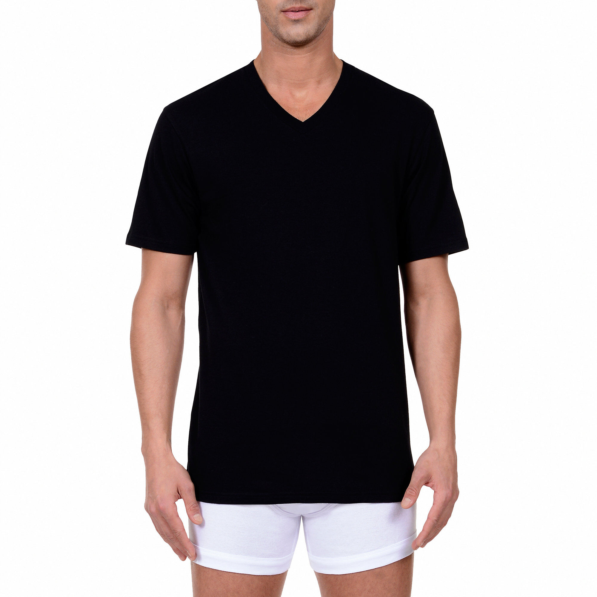 black v neck t shirt