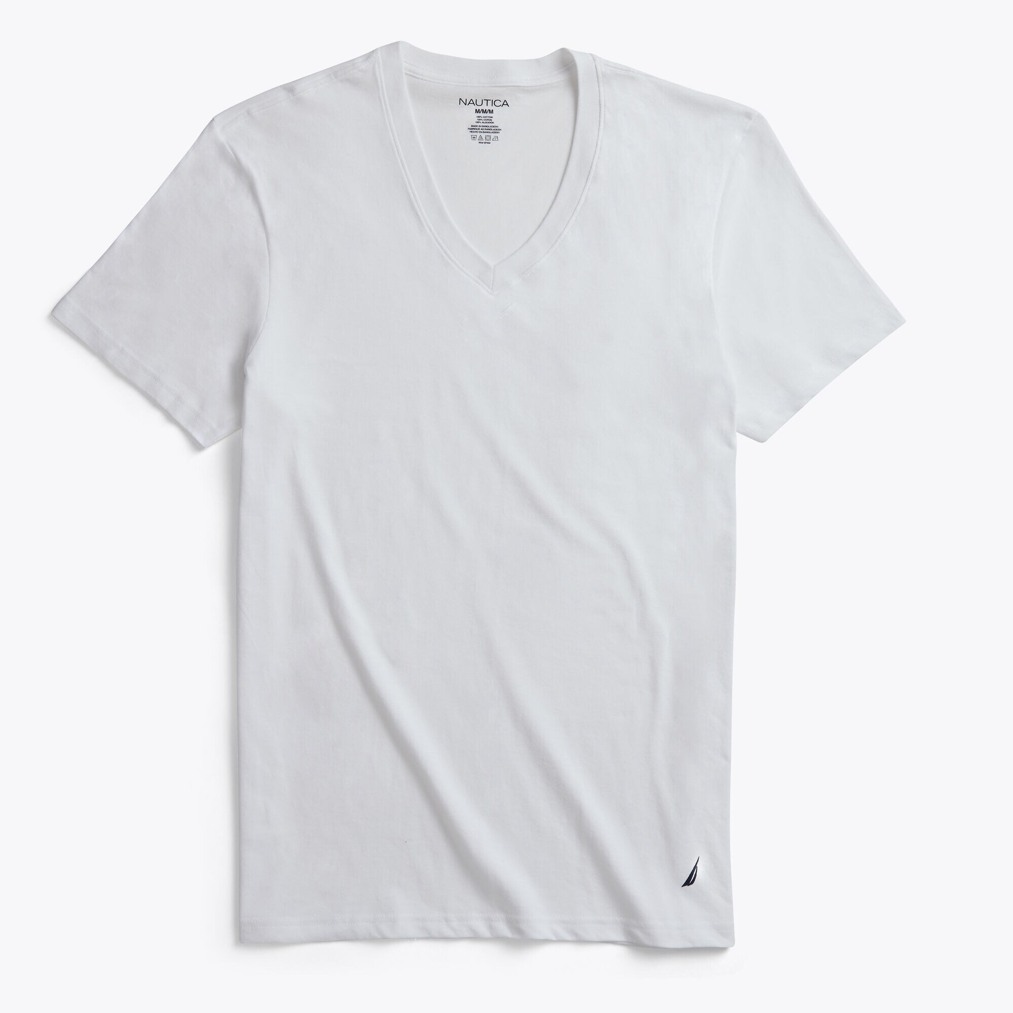V-NECK T-SHIRTS, 5-PACK,Antique White Wash,large