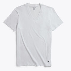 V-NECK T-SHIRTS, 5-PACK,Antique White Wash,large