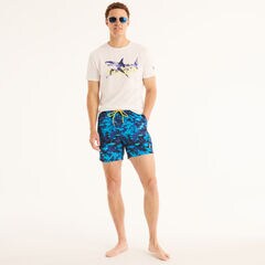 Shark Week x Nautica Sustainably Crafted 6" Camo Print Swim,Bright Cobalt,large