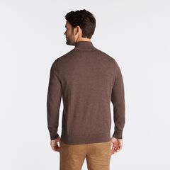 QUARTER ZIP NAVTECH SWEATER,Sable Heather,large