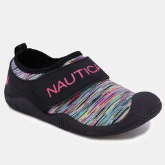 GIRLS' PRINTED LOGO WATER SHOE,Black,large