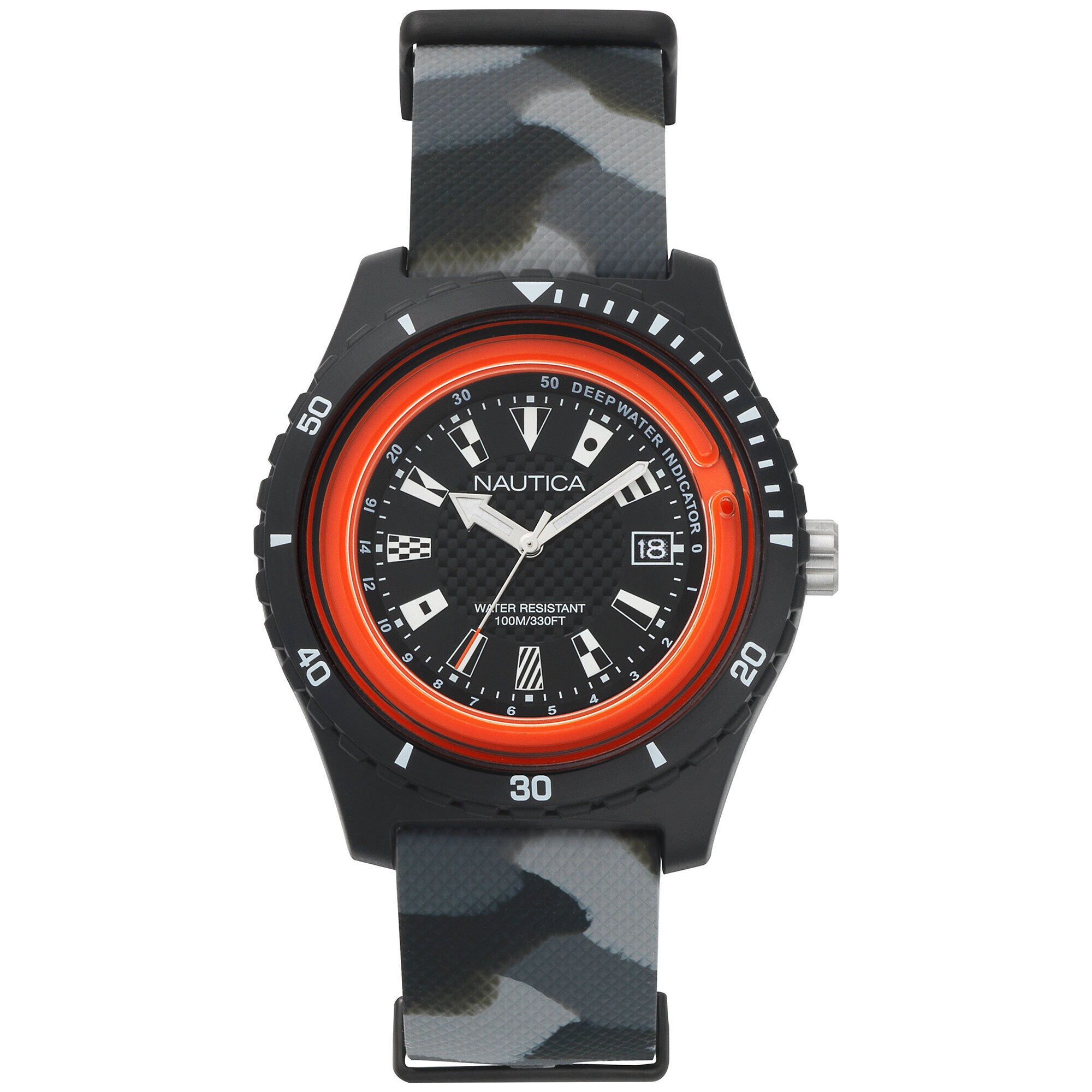 Surfside 3-Hand Watch - Black & Red,Multi,large