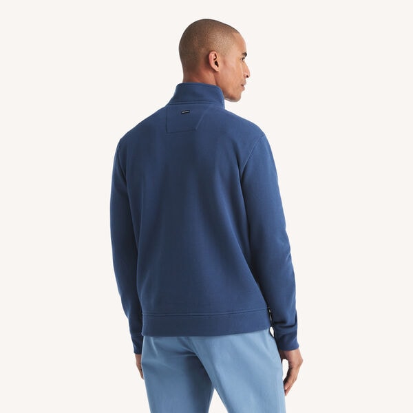 Classic Fit Piqu&eacute; Fleece Quarter-Zip Sweatshirt