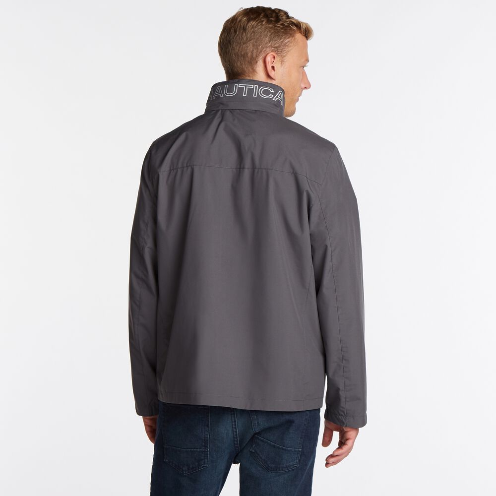 Classic Bomber With Packable Hood,Grey Carbon,large