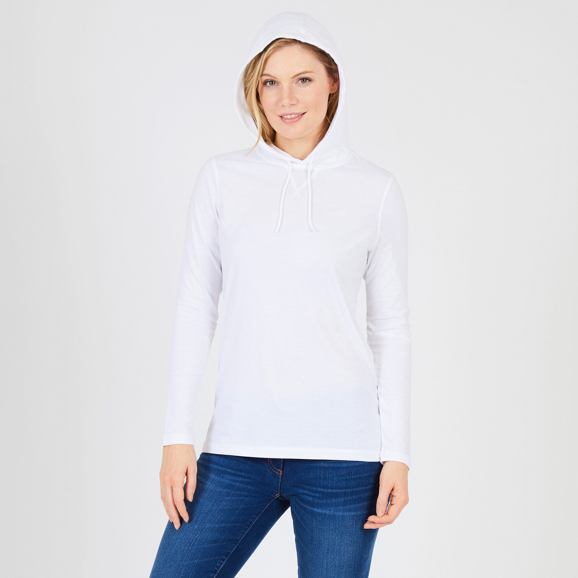 Solid Pullover Hoodie,Bright White,large