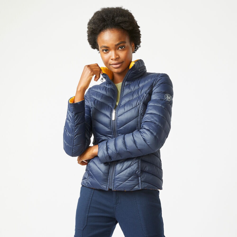 REVERSIBLE PACKABLE HOODED COAT,Stellar Blue Heather,large