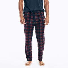 PLAID FLEECE SLEEP PANT,Rio Red,large