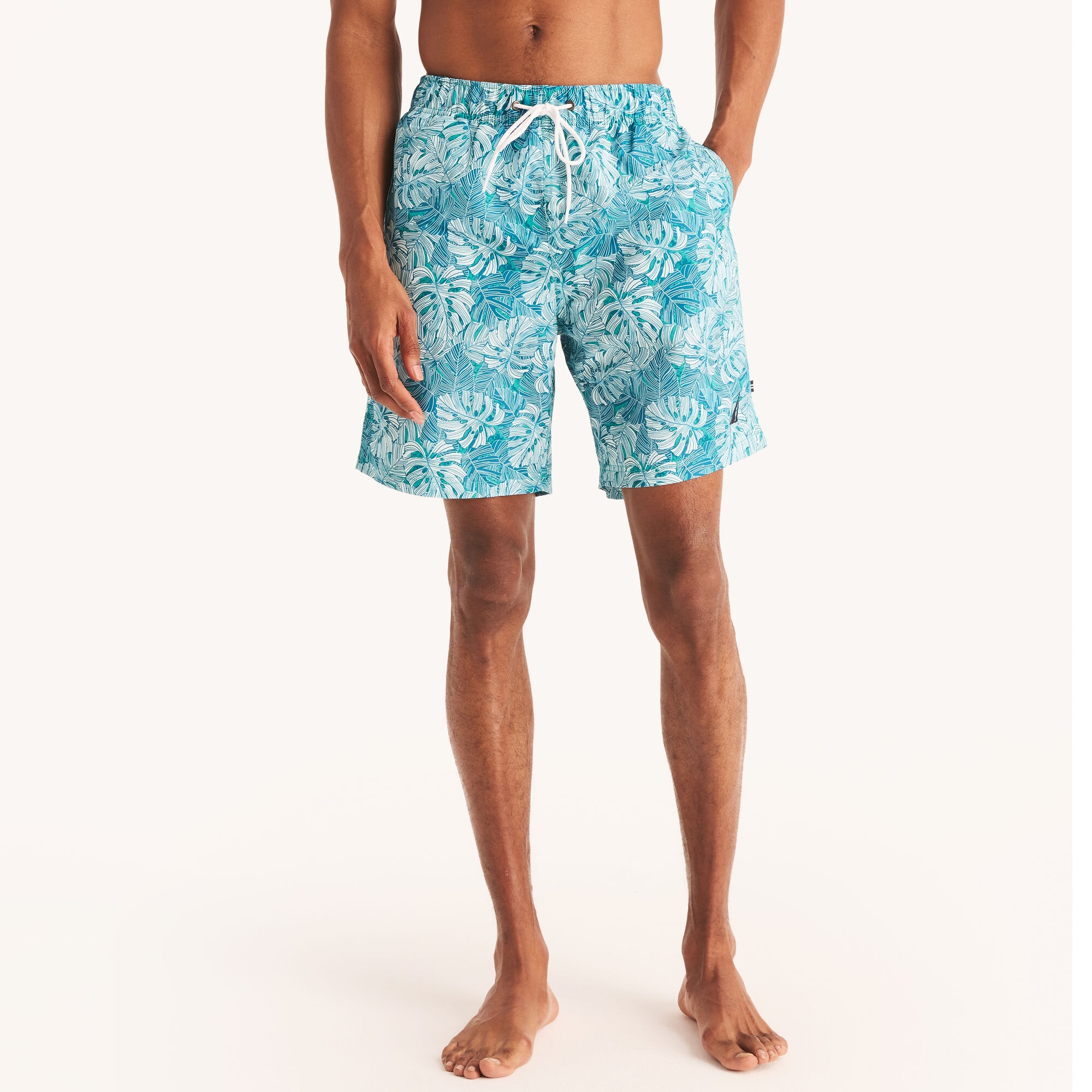 8" Printed Quick-Dry Swim,Gulf Coast Teal,large