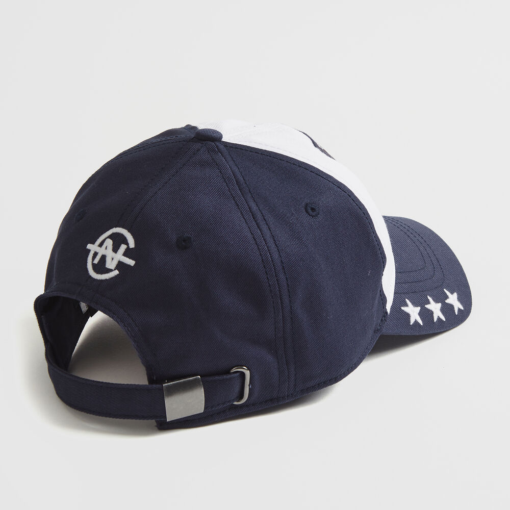 LOGO AND STAR EMBROIDERED COLORBLOCK CAP,Navy,large