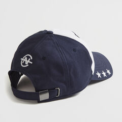LOGO AND STAR EMBROIDERED COLORBLOCK CAP,Navy,large