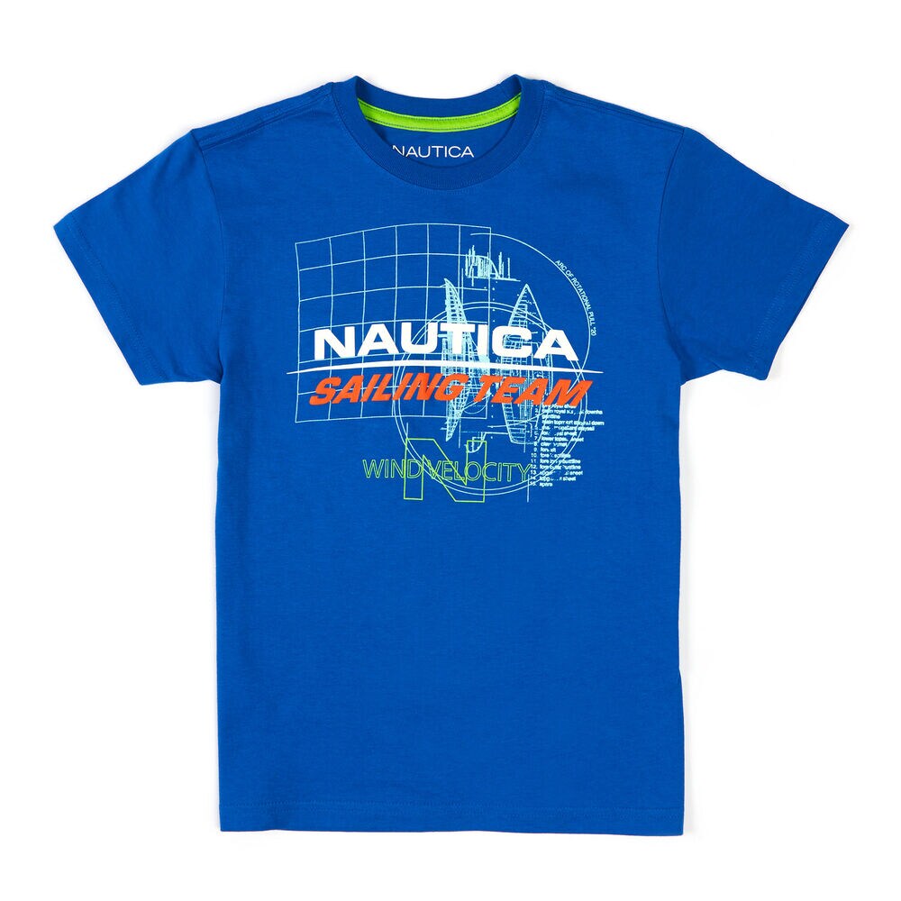 Little Boys' Sailing Team Graphic Tee (4-7),Clear Sky Blue,large