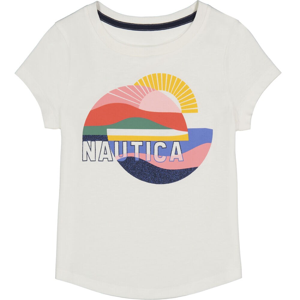 LITTLE GIRLS' SUNRISE GRAPHIC T-SHIRT (4-7),White,large