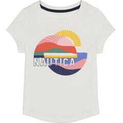LITTLE GIRLS' SUNRISE GRAPHIC T-SHIRT (4-7),White,large