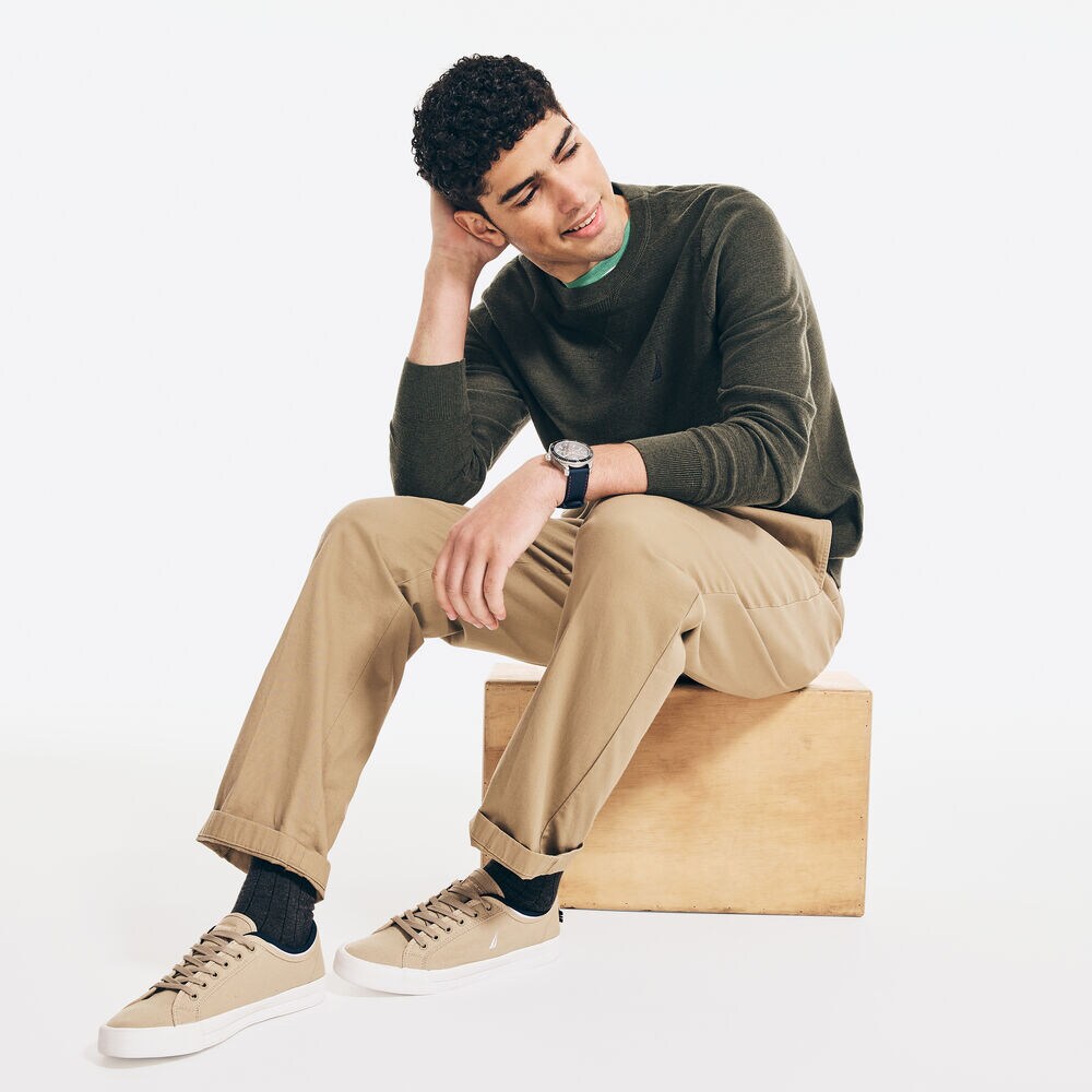 Navtech Textured Crewneck Sweater,Dark Hunter,large