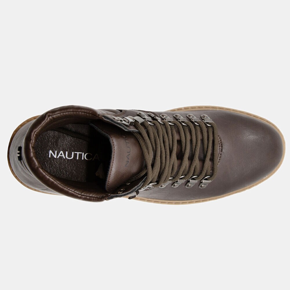 STACKED LACE-UP BOOTS,Brown Stone,large