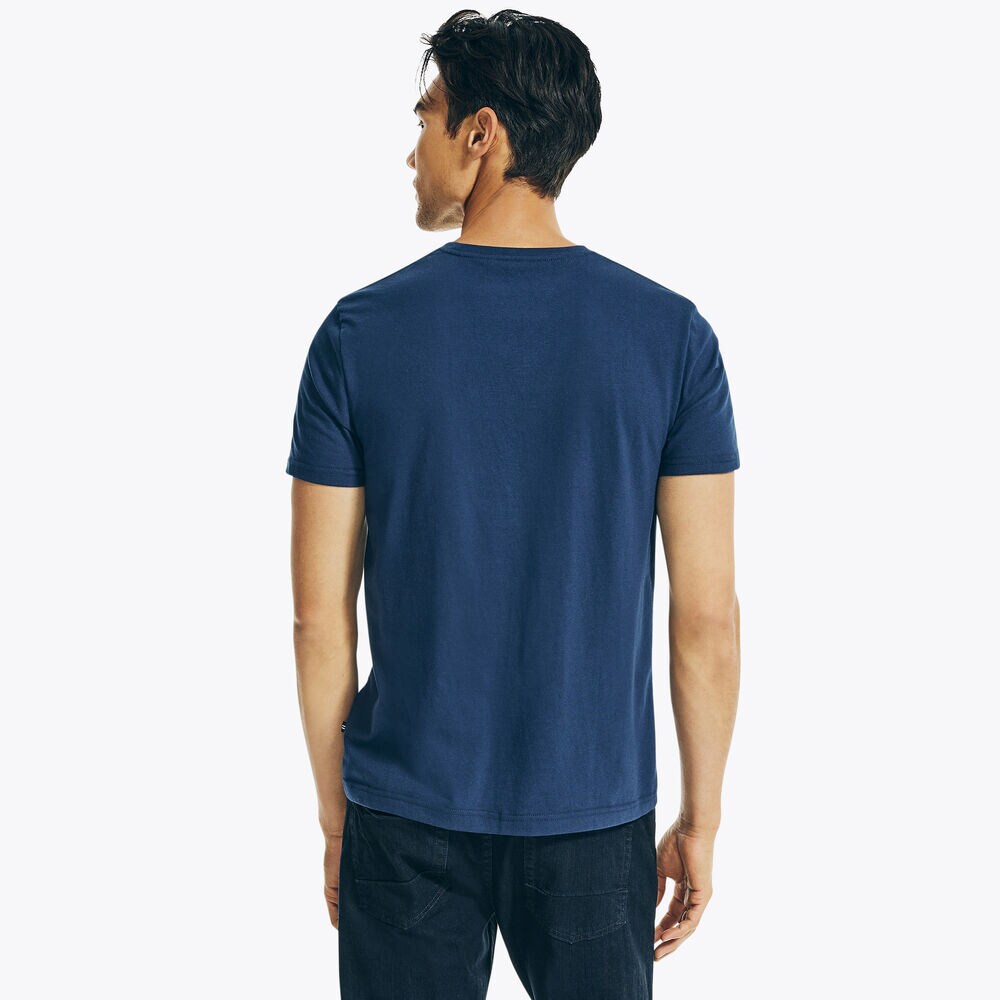 SUSTAINABLY CRAFTED FLAG GRAPHIC T-SHIRT,Deep Dive Wash,large