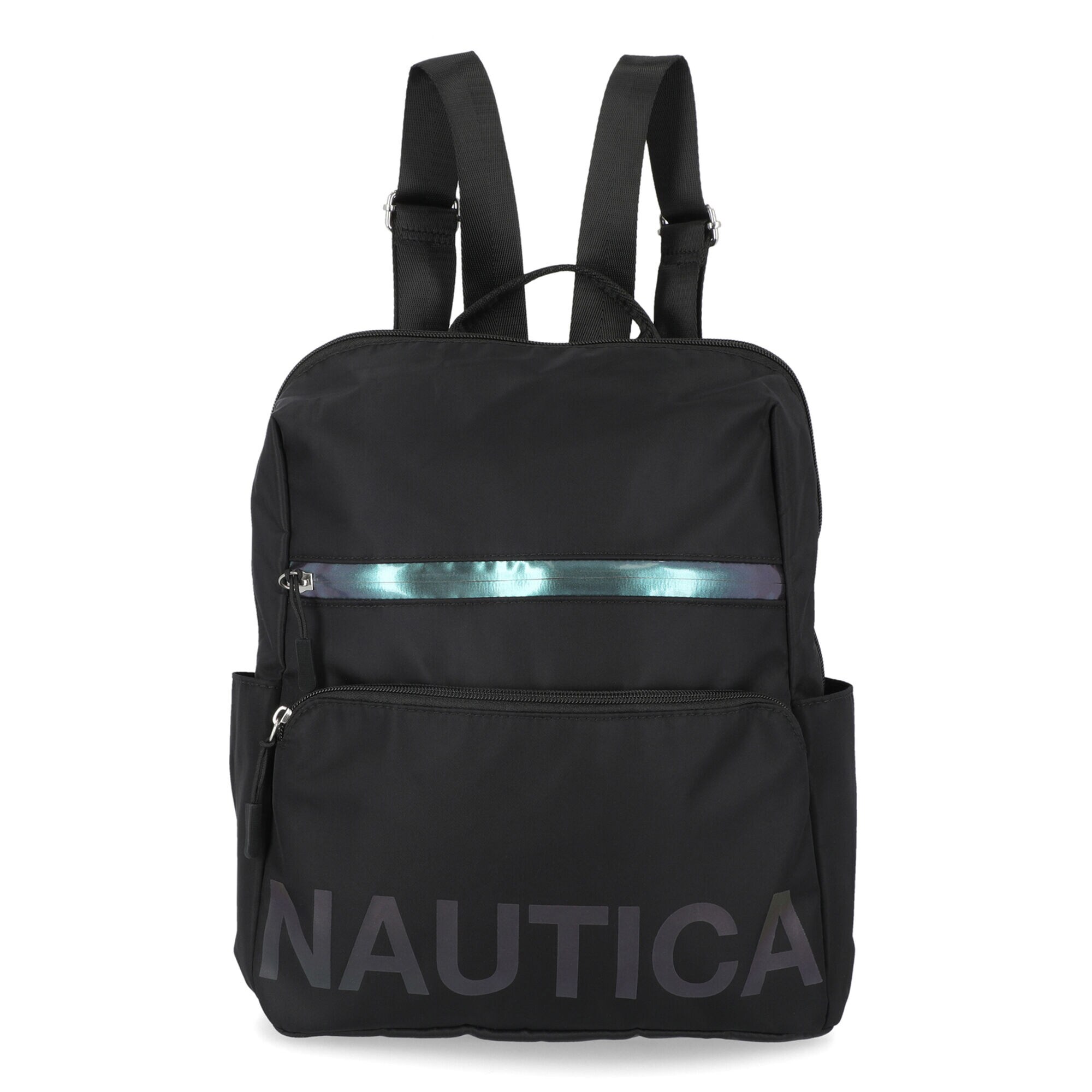 NYLON LOGO BACKPACK,Black,large