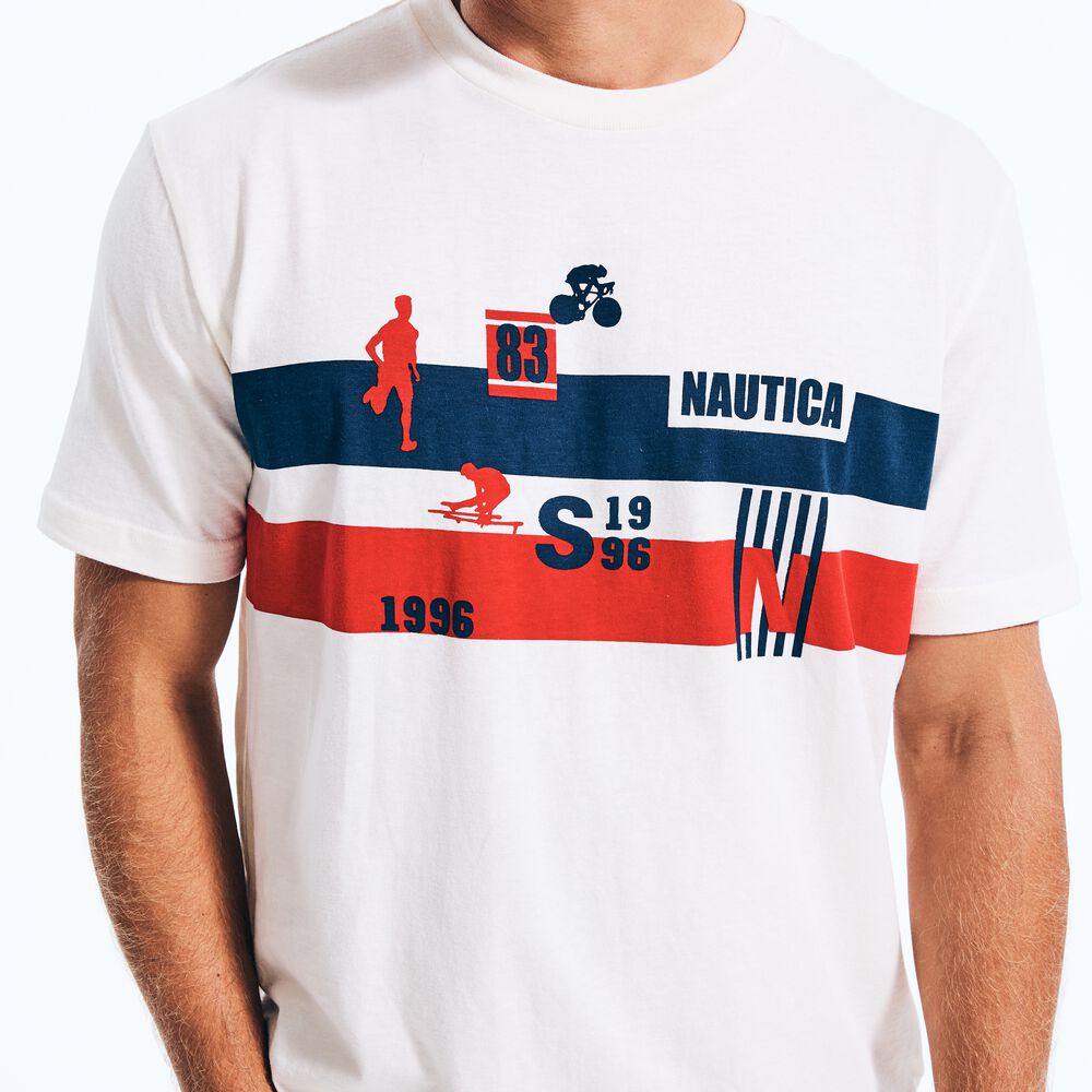 LOGO GRAPHIC T-SHIRT,White Cap,large