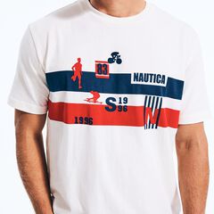 LOGO GRAPHIC T-SHIRT,White Cap,large