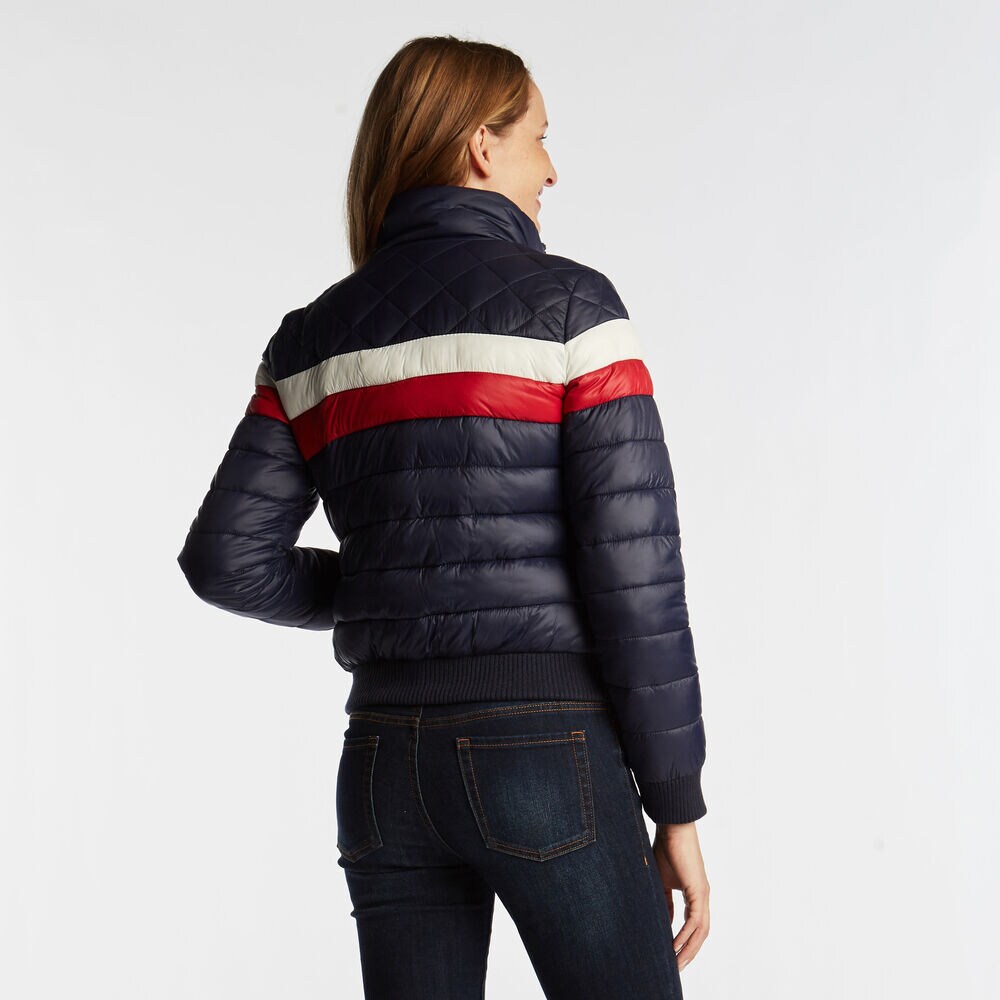 COLORBLOCK PUFFER JACKET WITH TEMPASPHERE,Stellar Blue Heather,large