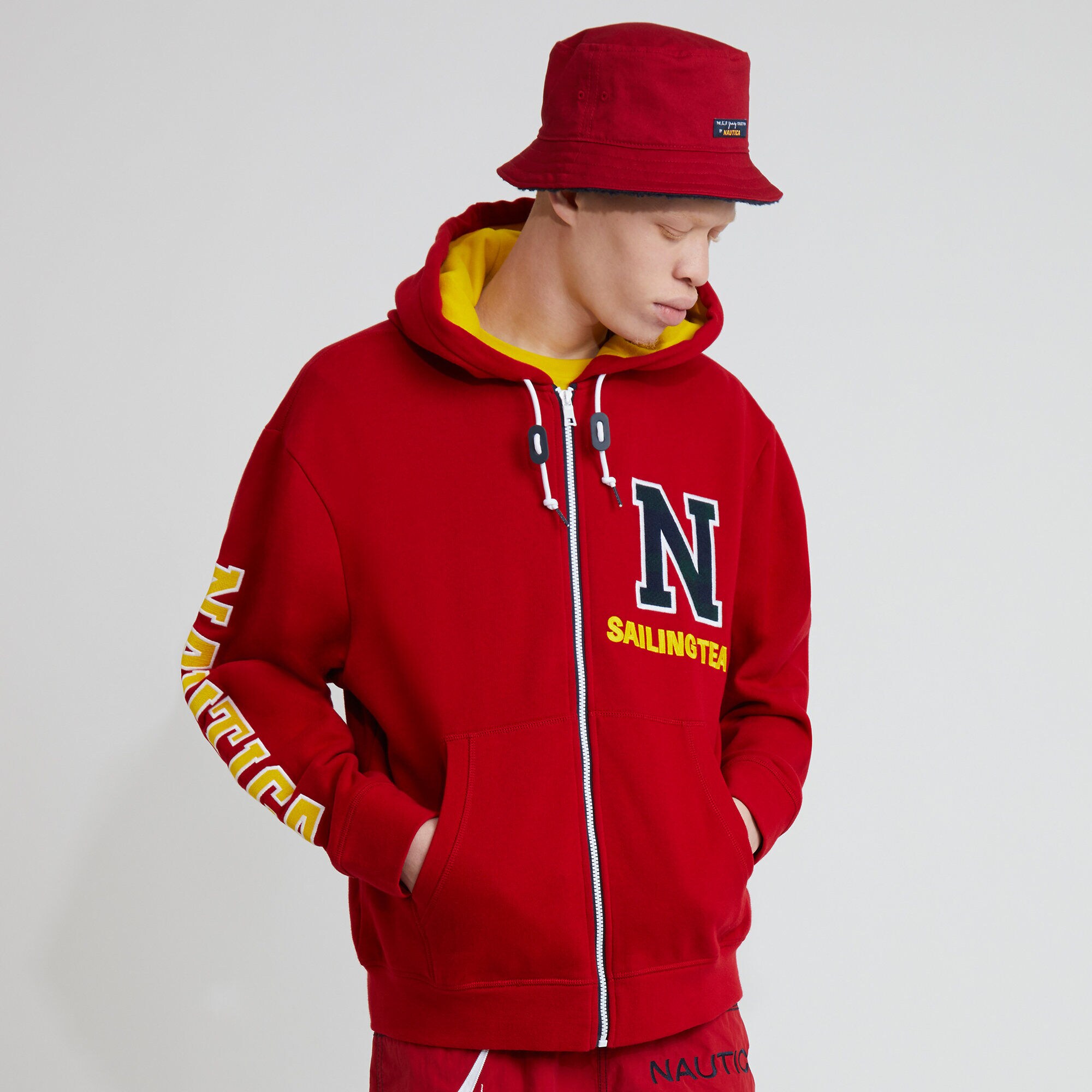 The Lil Yachty Collection  by Nautica Zip-Up Hoodie,Nautica Red,large