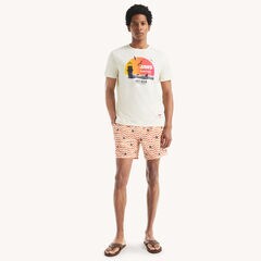 JAWS x Nautica 6" Printed Quick-Dry Swim,Shrimp,large