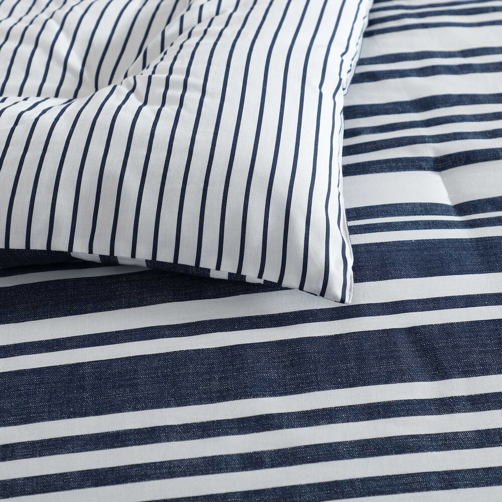 Coastline Stripe Blue Full/Queen Comforter Set,Blue Mirage,large