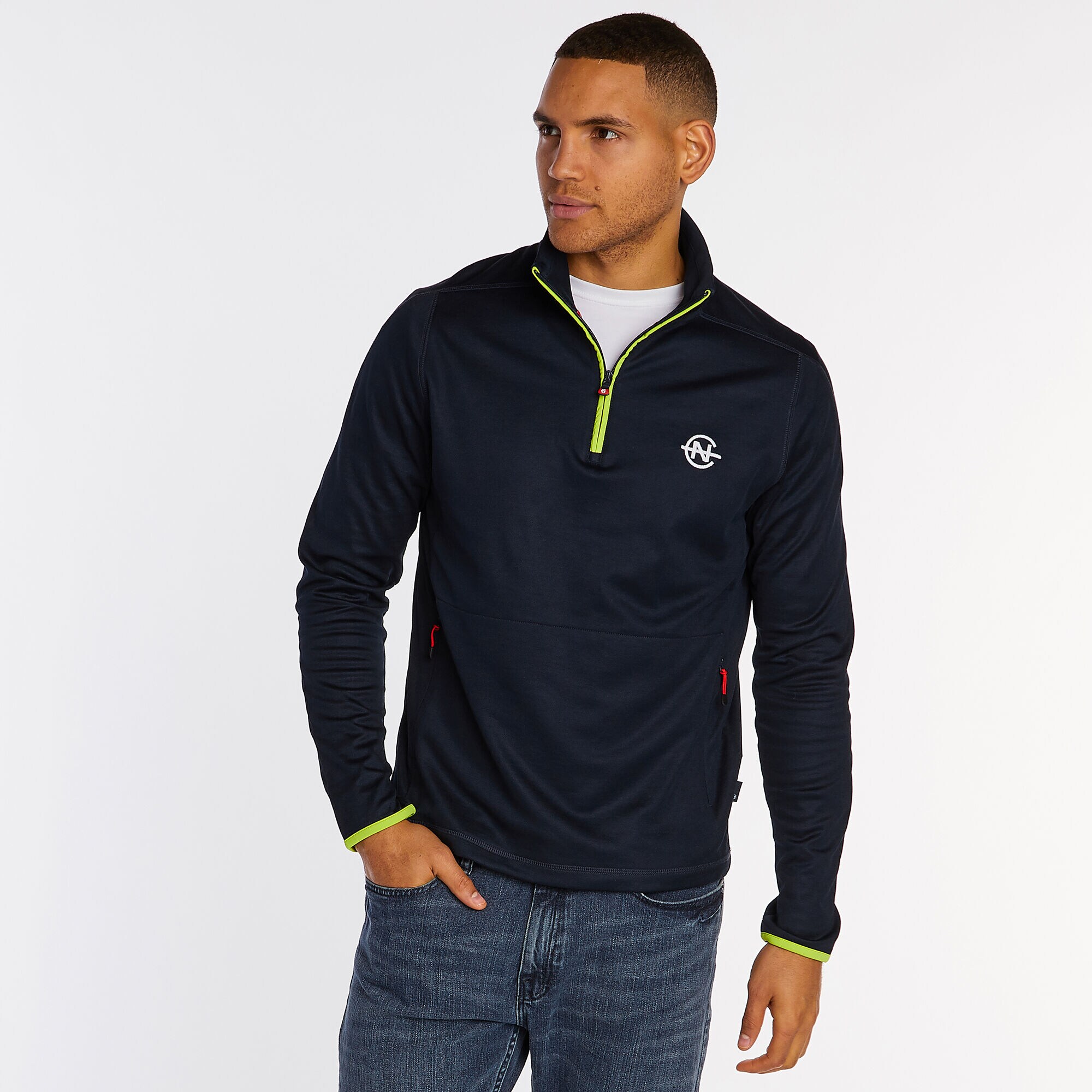 Competition Quarter-Zip Pullover,Navy,large