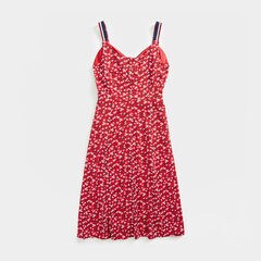 NAUTICA JEANS CO. FLORAL PRINT TANK DRESS,Tomales Red,large