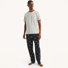 Fleece Polar Bear Print Pajama Pant,Peacoat,large