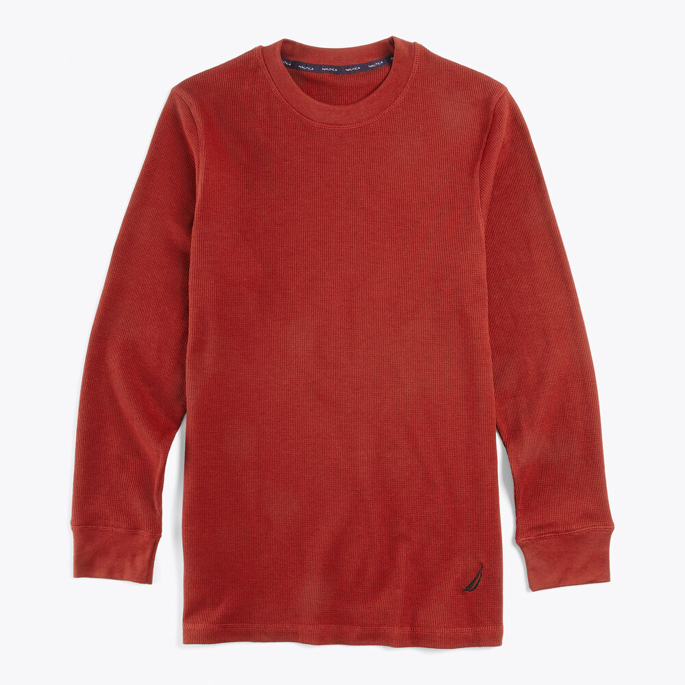 LONG-SLEEVE CREWNECK THERMAL,Cranberry,large