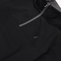 Big & Tall Quarter-Zip Fleece Sweatshirt,True Black,large