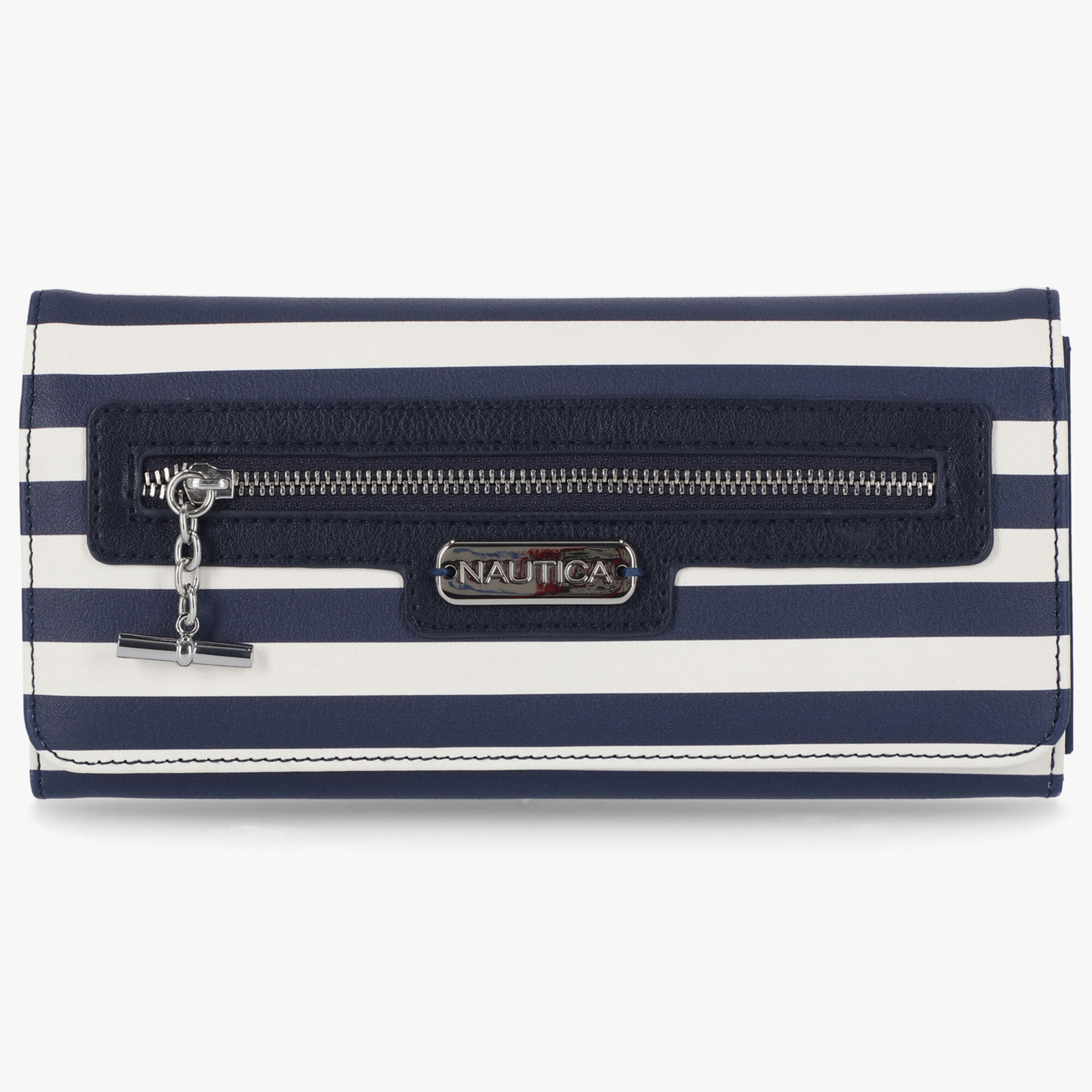 STRIPED LOGO MONEY MANAGER WALLET WITH BOX,Navy,large