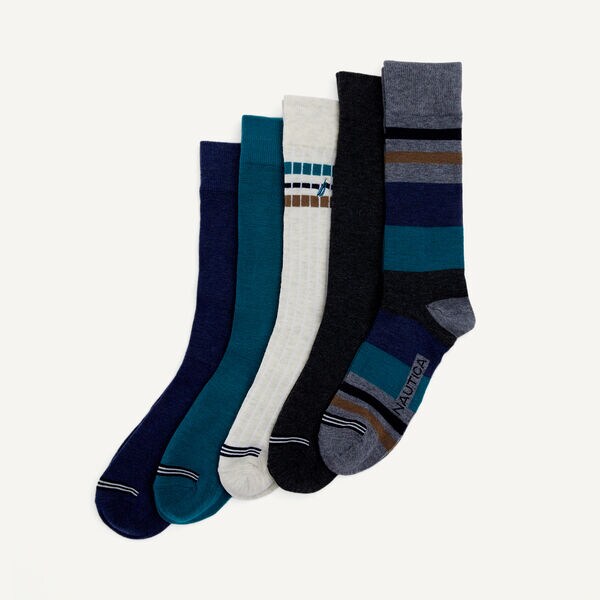 Dress Crew Socks, 5-Pack