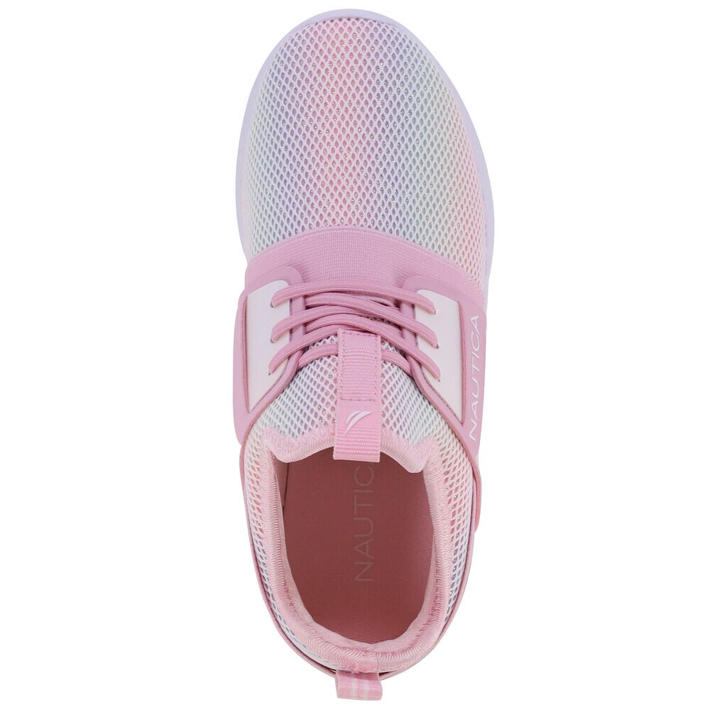 GIRLS' LOGO LACE-UP SNEAKER,Pale Blue,large