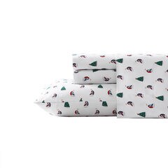 Holiday Sails Queen Flannel Sheet Set,Snow White,large