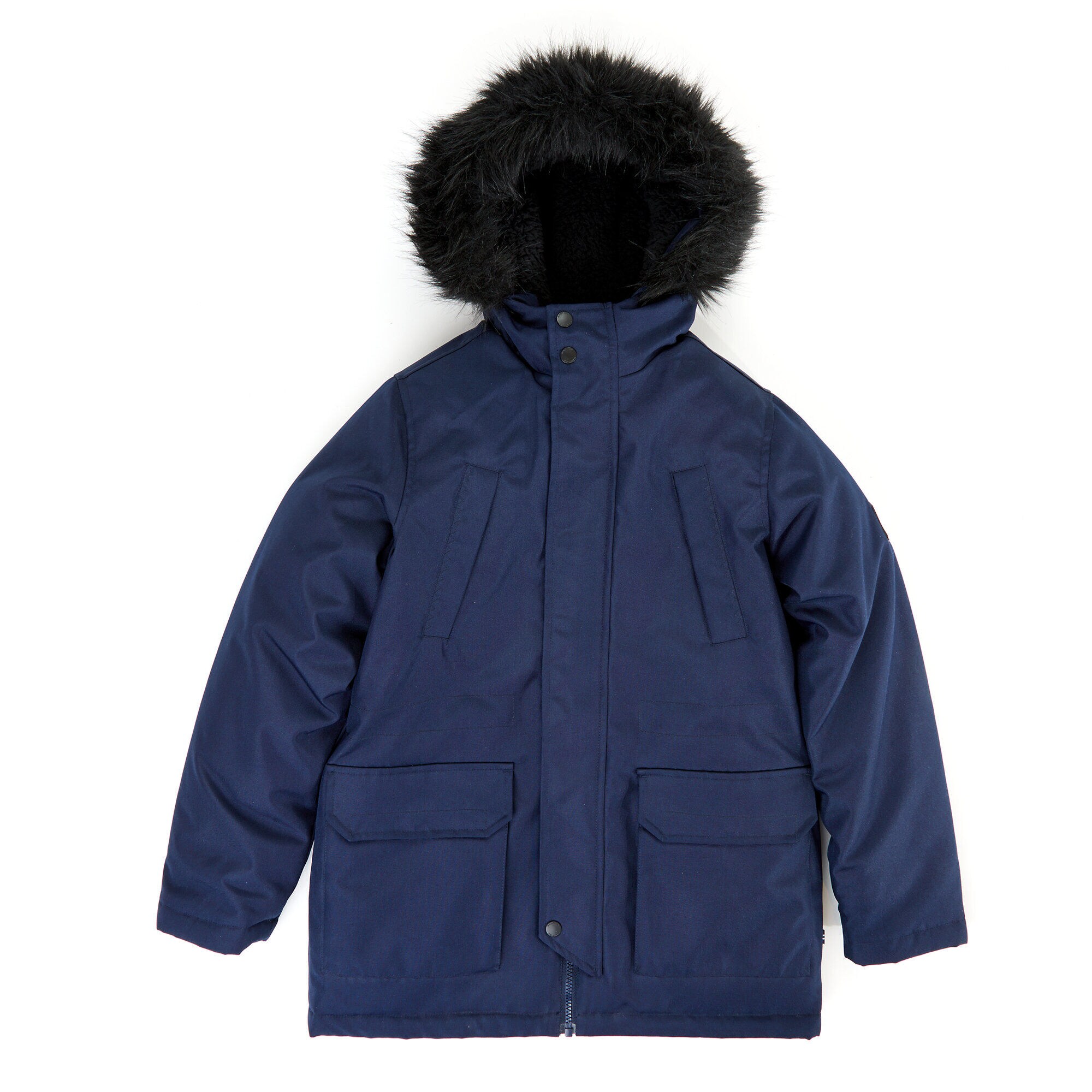 Toddler Boys' Expedition Hooded Snorkel Coat with Fur (2T-4T),Aquadream,large