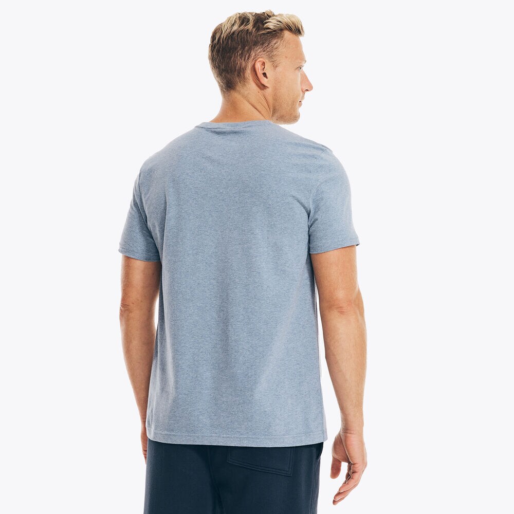 CLASSIC FIT POCKET T-SHIRT,Anchor Blue Heather,large