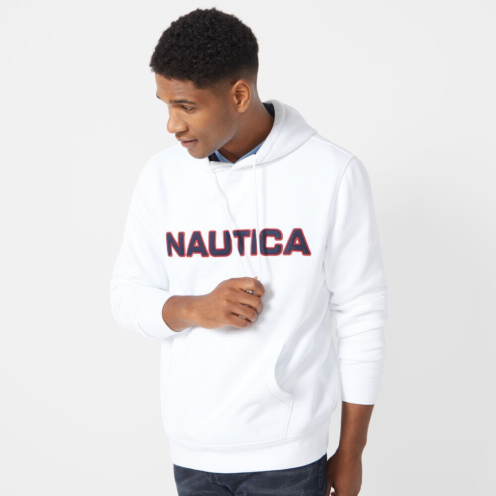 PULLOVER LOGO HOODIE,Bright White,large