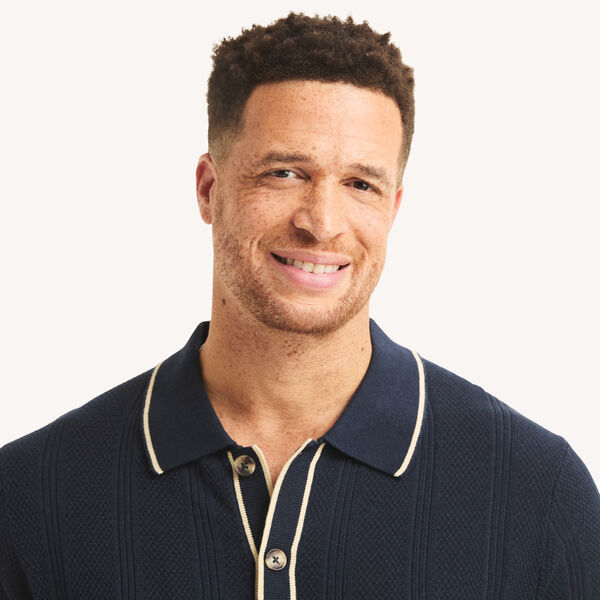 Big & Tall Buttoned Sweater Polo