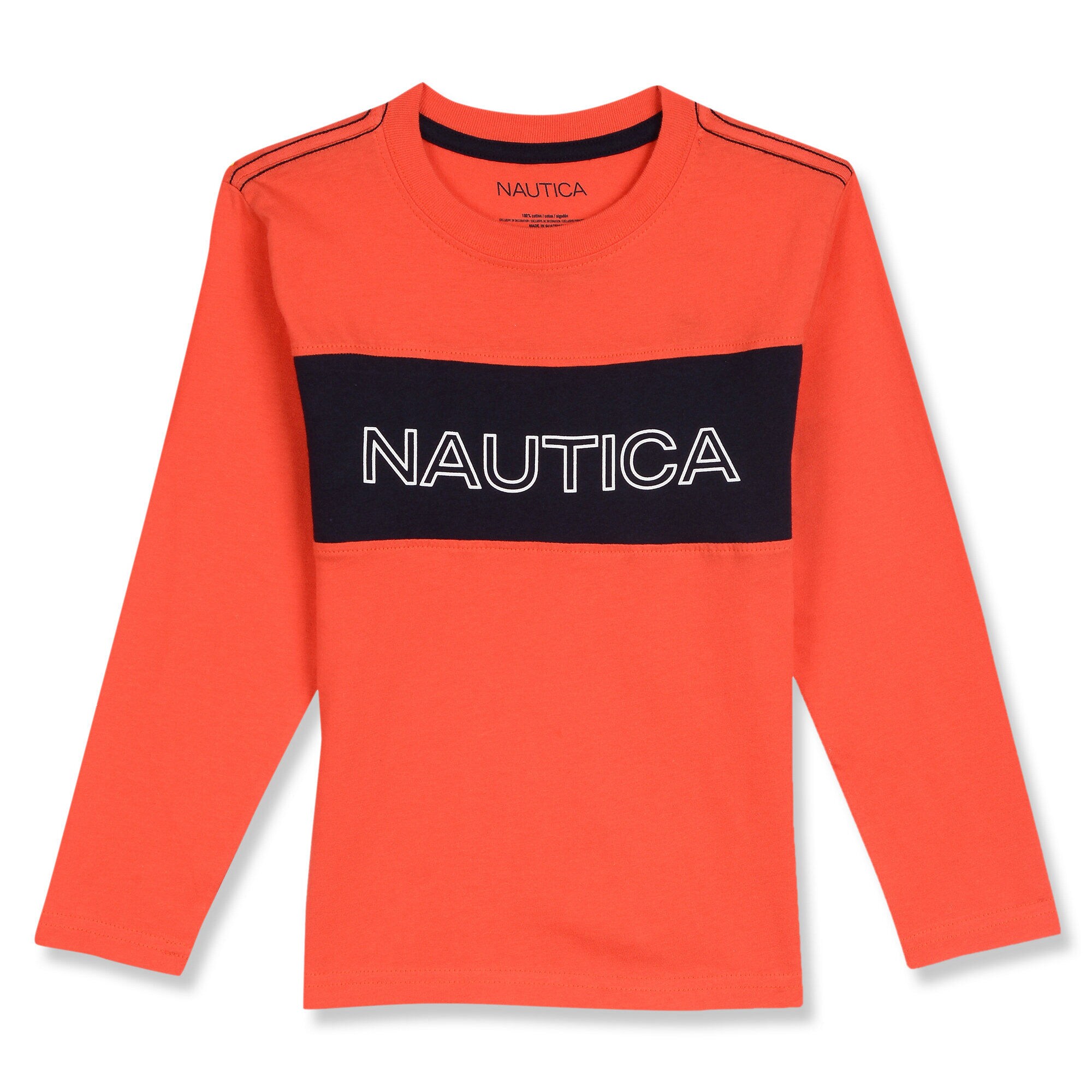 Little Boys' Miles Nautica Long Sleeve Tee (4-7),Rustic Sunset Heather,large