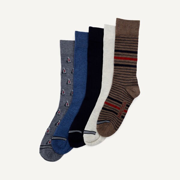 Dress Crew Socks, 5-Pack