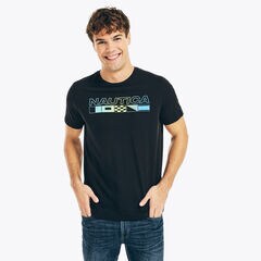 NAUTICA FLAGS GRAPHIC T-SHIRT,True Black,large