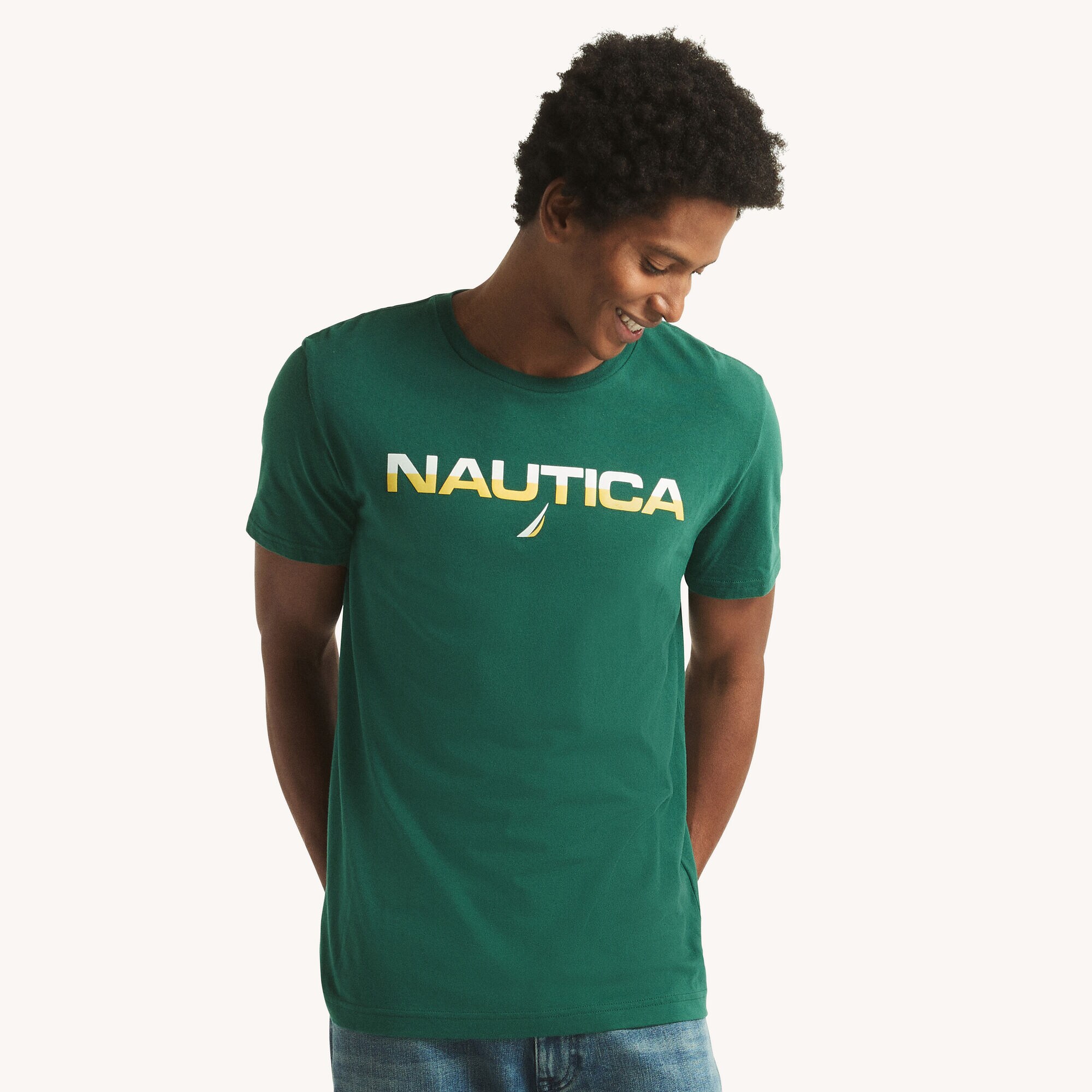 Foil Logo Graphic T-Shirt,Light Sonic,large