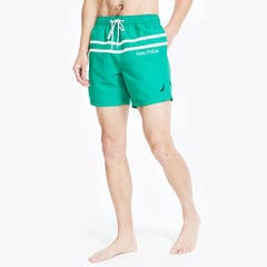 6" Heritage Stripe Quick-Dry Swim,Dark Dill,large